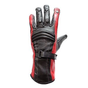 Women's Black/Red Full Finger Leather Motorcycle Bike Riding Protection Gloves Motorcycle Auto Racing Wear Gloves For Men - Product Image 2