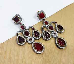 Pendientes polacos victorianos de diamantes de circón a la moda con pendientes elegantes de moda para mujer, ropa de fiesta para fiestas - Product Image 4