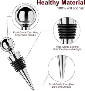 Reusable Silicone <b>Wine</b> Stopper Vacuum <b>Wine</b> Bottle Leak-Proof Corks Standard for Fresh-Keeper <b>Wine</b> - Product Image 3