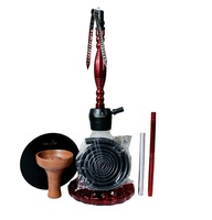 Nouvel Article Fournitures en Gros Designs Fantaisie Narguilé de Haute Qualité Portable Chicha Russe Allemagne Verre Vert Narguilé Européen