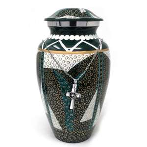 Urna de cenizas de metal puro Premium Urna de cenizas conmemorativas funerarias sólidas para servicios de entierro disponibles a bajo precio del exportador indio - Product Image 5