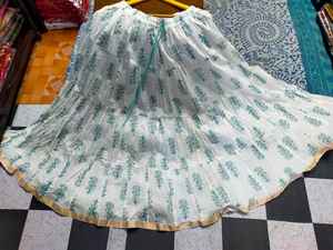 Women's Plus Size <b>Long</b> Cotton Flare <b>Skirt</b> Drawstring Breathable Soft Summer Casual Boho Style Custom Bulk India Worsted Fabric - Product Image 5