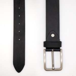 Cinturón de Cuero Genuino Estilo Crazy Horse, Cinturón Formal Automático para Hombre y Mujer con Hebilla de Aleación, Negro (CHLB01) - Product Image 3