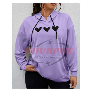 Nouveau sweat à capuche tendance et élégant pour femmes à prix raisonnable avec poches aux couleurs claires - Product Image 1