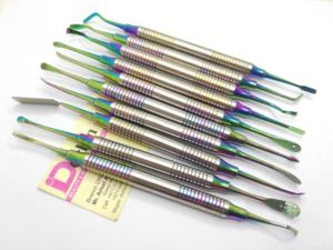 10 Uds. Herramientas de llenado de dientes dentales recubierto de arcoíris calidad sostenible Acero inoxidable logotipo personalizado instrumentos de llenado de dientes dentales - Product Image 2