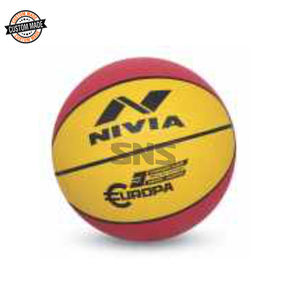 Bonne adhérence Nylon plaie vessie en caoutchouc moulé 8 panneaux Design Basketball SNS EUROPA JUNIOR pour jeu récréatif occasionnel - Product Image 1