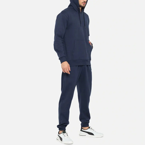 2024 nouveautés Logo personnalisé hommes Slim Joggers ensemble couleur unie vêtements de sport pour printemps hiver Gym utilisation-imprimé pantalons de survêtement à capuche - Product Image 2