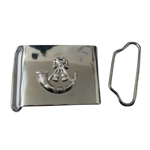 Hebilla de cinturón de kilt de zinc cromado pulido de alta calidad, marca AUA, nueva, proveedores de bandas de marcha al por mayor, la mejor - Product Image 1
