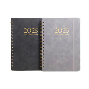 Agenda en cuir à reliure spirale de qualité supérieure, couverture rigide, 80 feuilles, couleur personnalisée - Nexgen Exports - Product Image 1