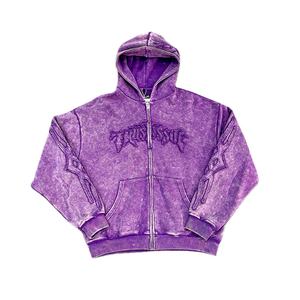 เสื้อฮู้ดผู้ชายผ้าฝ้ายเนื้อหนาทรงโอเวอร์ไซส์ สไตล์ลำลองแนวสตรีท พร้อมชายเสื้อแบบริบและดีไซน์ฮู้ดแขนยาว - Product Image 1