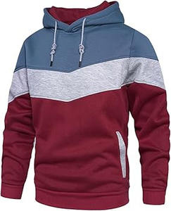 เสื้อฮู้ดแขนยาวพิมพ์ลายมีเชือกผูกแบบสีบล็อก - Product Image 2