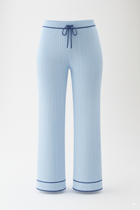 Overol de Mujer de Punto Acanalado, Cintura Alta, Pierna Ancha, Cordón Ajustable, Ribete en Contraste, Ecológico, Cómodo, Ropa Directo de Fábrica - Product Image 6