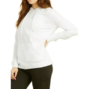 Femmes en peluche chaud demi-fermeture éclair pull à capuche Logo personnalisé porter à la mode coupe ample long hiver sweat marque exportée BD - Product Image 2