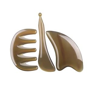 Masseur facial en corne de buffle, planche Gua Sha pour le lifting du visage et le grattage - Product Image 5