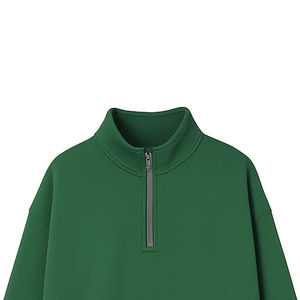 Streetwear décontracté de couleur personnalisée sweat-shirt à fermeture éclair quart avec poches parfait pour l'hiver - Product Image 3