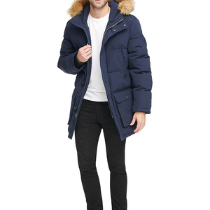 Elegante desmontable capucha extraíble Parka chaquetas de invierno personalizado Puffer Down Parka chaqueta llena acolchada chaqueta de invierno para hombres - Product Image 2