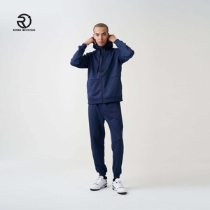 Nueva llegada para hombre Casual Color sólido sudadera de lana y pantalones de chándal conjuntos de marca de moda de punto chándales deportivos para hombres - Product Image 3