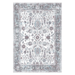Tapis de salon en chenille antidérapant, effet marbre gris argenté, imprimé numériquement, lavable en machine, vente en gros RUGS DEPOT LXDP-0458 - Product Image 1