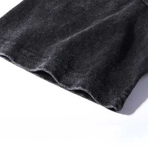 เสื้อยืดผู้ชายผ้าฝ้ายโอเวอร์ไซส์สไตล์วินเทจโอเวอร์ไซส์100% 2025ซักด้วยกรดออกแบบได้ตามต้องการ - Product Image 4