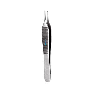 Gran oferta, pinzas de tejido de bayoneta, pinzas curvas de 180mm, Instrumentos dentales quirúrgicos de Cirugía de acero inoxidable alemán - Product Image 6