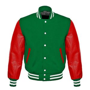 Blouson bombardier en polaire de style universitaire de baseball universitaire au design original équipe sportive OEM logo personnalisé veste Streetwear décontractée pour hommes - Product Image 5