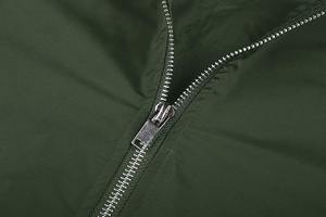 Chaqueta Bomber de tela satinada de alta calidad para hombre, cremallera, decoración bordada de otoño e invierno, Color sólido informal para primavera y otoño - Product Image 4