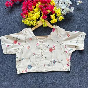 Artriddhs Summer Fancy Blusa corta Pure Cambric Cotton Boxy Style con medias mangas Ropa de diseñador al por mayor - Product Image 1