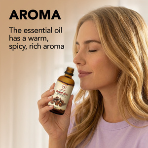 Aromatika Aceite Esencial de Clavo 100% Puro y Natural 100 ml Destilado al Vapor Eugenia Caryophyllus Aromaterapia - Product Image 3