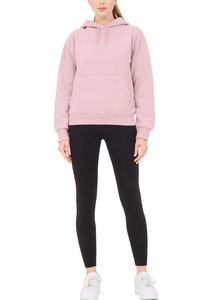 Sudaderas con capucha de algodón gris personalizadas para mujer, ropa informal deportiva estampada para mujer, Frente para entrenamientos de otoño e invierno con - Product Image 3
