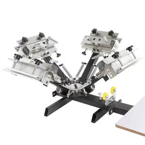 Manual Rotary 4 Color 1 Station Screen <b>Printing</b> <b>Machine</b> with Micro Adjustment - Product Image 2