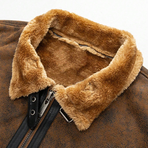 Chaqueta de Piel de Oveja Personalizada para Hombre, Chaqueta de Invierno Acolchada de Cuero Genuino de Alta Calidad, Colores Personalizados - Product Image 3