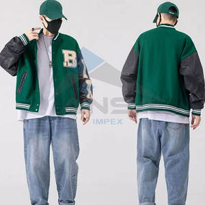 Mens College Jacket Baseball Lettermen Jacket Sweatshirt Casual Unisex Streetwear Coats With Patch - Product Image 6