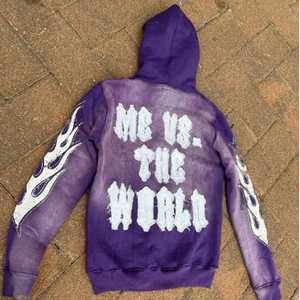 Sudadera con capucha y cremallera personalizada para hombre con logotipo bordado Patrón de ropa de calle Efecto de decoloración del sol Diseño recortado para el invierno - Product Image 4