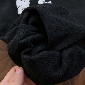 Direct Industry Sweat à capuche en molleton de coton / Sweat à capuche en denim avec logo personnalisé, uni / en denim, avec impression en relief en molleton de coton, noir déchiré - Product Image 1