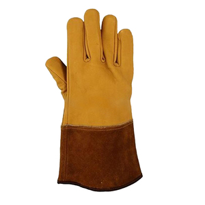 Gants de soudage TIG en cuir de vachette, type gauntlet, pour extérieur, respirants, écologiques, résistants à la chaleur, pour la sécurité industrielle - Product Image 2