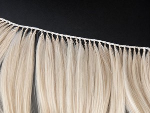 Extensions de cheveux blonds en plumes, double trame, cheveux humains Remy, lisses, tissage machine, pour tressage - Product Image 1