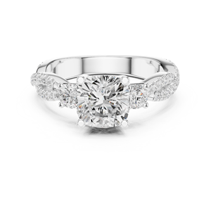 LILIBET 10K <b>Eternity</b> band moissanite <b>ring</b> in silver - Product Image 4