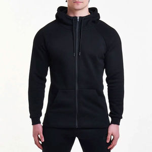 2025 hiver sur mesure usine approvisionnement direct adultes à manches longues sweats à capuche avec fermeture éclair imprimé polaire tissu en gros - Product Image 1