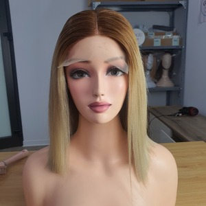 Perruque sans colle 5x5 couleur vietnamienne 100% perruque de cheveux humains os droite couleur Extensions de cheveux avec prix de gros - Product Image 1