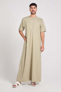 Haute qualité meilleur Design hommes musulman Thobe uniforme grande taille coton respirant léger toutes saisons prix - Product Image 4