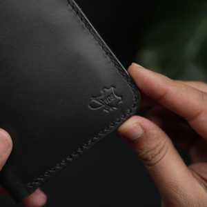กระเป๋าสตางค์หนังแท้ 100% รุ่น NO.86 Slim VERTICLE BIFOLD (สีดำโอเชียนและสีแทน) พร้อมการรับประกัน 5 ปี - Product Image 3