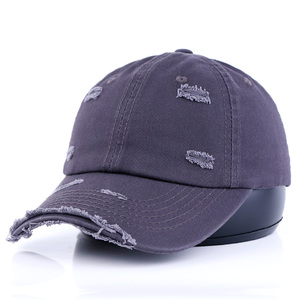 Baseball Hat Distressed Gray Vintage 5 Panel Blank Baseball Cap Hats Custom Baseball Cap Hat - Product Image 1