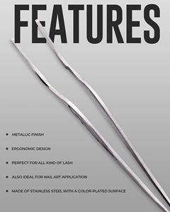 Aplicador de Pestañas de Mink Reutilizable de Primera Calidad, Acero Inoxidable Chapado en Oro con Precisión Antiestática, Etiquetado Privado - Product Image 1