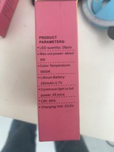 Clip lumineux pour téléphone en forme de dessin animé mignon, anneau lumineux LED rechargeable pour selfie, diffusion en direct et maquillage, 5600K - Product Image 4