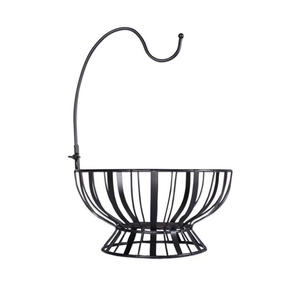 Panier à fruits décoratif pour table de petit-déjeuner, écologique, pour hôtel, restaurant, mariage, revêtement en poudre noire - Product Image 1