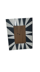 Cadre photo rectangulaire moderne en MDF noir brillant à rayures jaunes, taille personnalisable, BMS ENTERPRISES BMS-R-PF5, modèle 2025 très demandé - Product Image 6