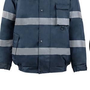 Veste de travail réfléchissante personnalisée pour hommes, vêtement de sécurité haute visibilité, manteau d'hiver industriel, imperméable, coupe-vent, antistatique - Product Image 5