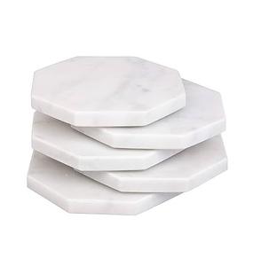 Fabricant de sous-verres en marbre de luxe vente personnalisée produit écologique fait à la main pour le service de thé, café, bière et vin de la meilleure qualité - Product Image 1