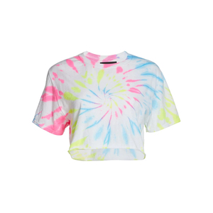 Nueva Llegada, Camisetas Cortas Tie Dye para Mujer, Hechas a Medida, de Uso Casual, Tejido de Punto de Alta Calidad, Transpirable, Antiarrugas - Product Image 1