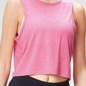 เสื้อครอปไซส์ใหญ่แบบลำลองสำหรับผู้หญิงผ้าฝ้าย100% ชุดออกกำลังกายระบายอากาศได้ - Product Image 5